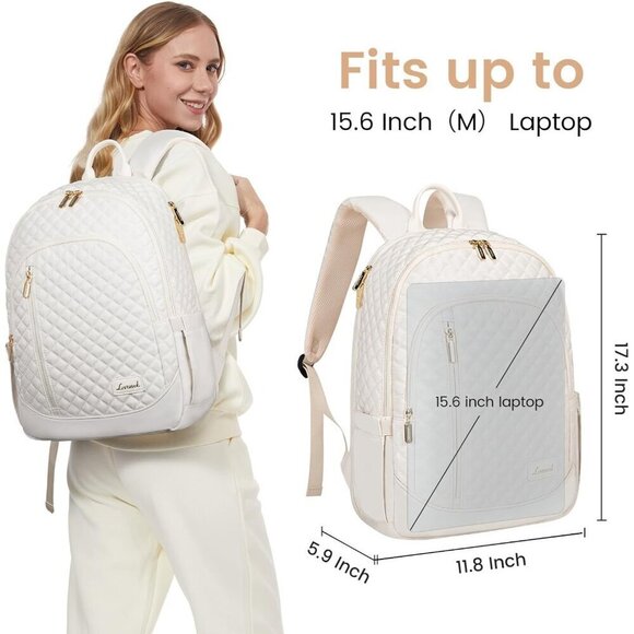 15.6 Inch Work Travel College Anti Theft Large Capacity Commute Bags Purses - Picture 2 of 7